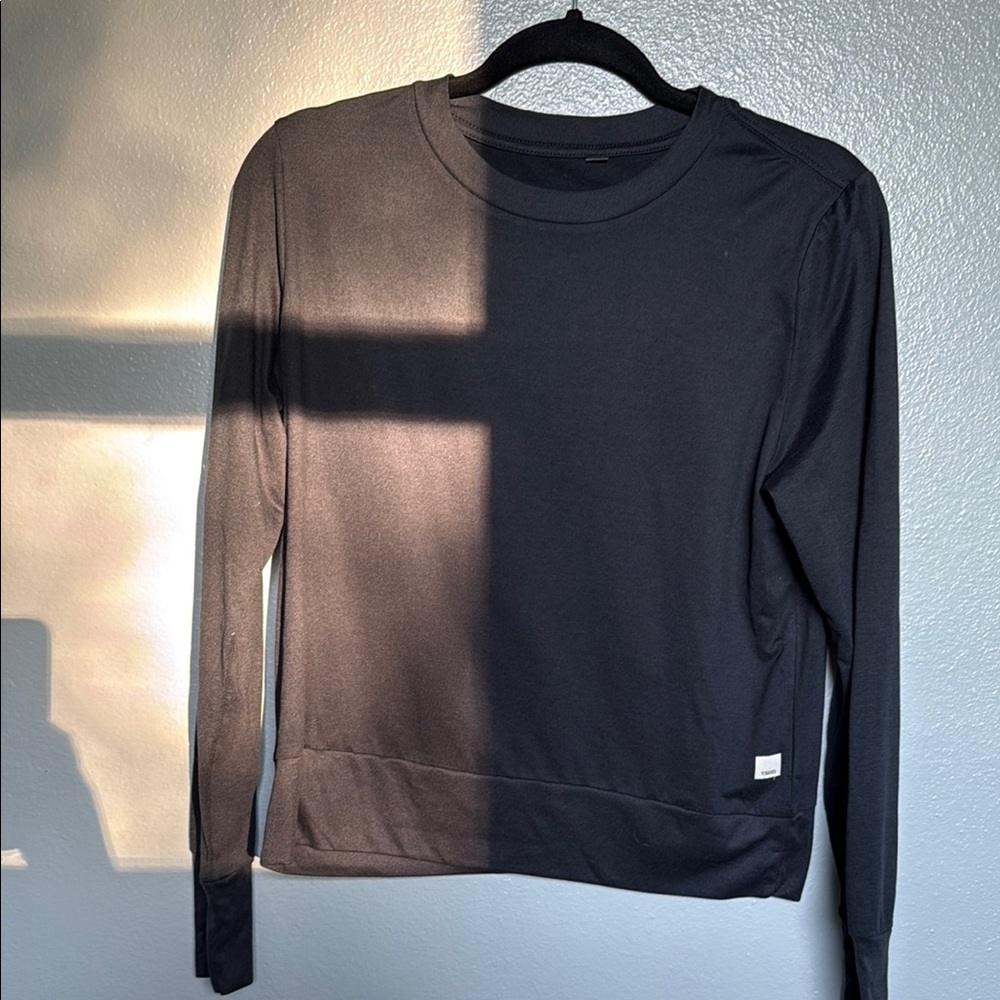 Vuori Black Long-Sleeve Crew Top